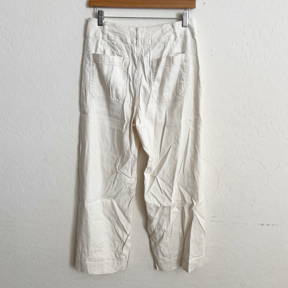 Anthropologie White Wide Leg Pants - Picture 7 of 10